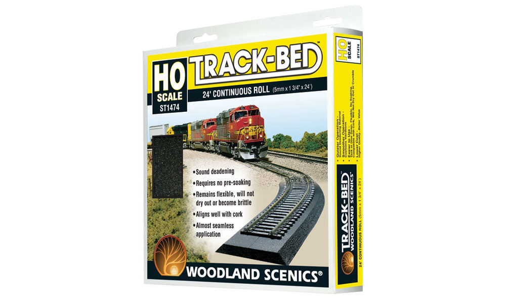 HO Woodland scenics track bed 24 ft (7.31 m)