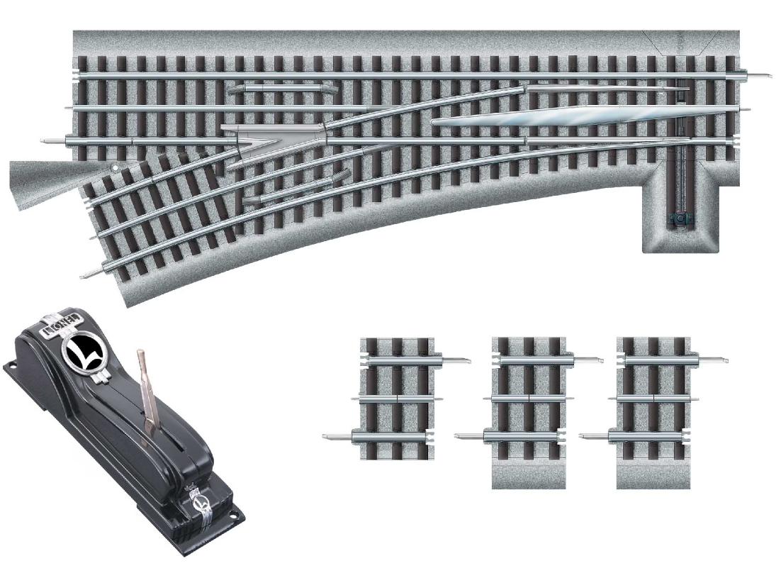 O Lionel FasTrack 072 Right-Hand Remote/Command Switch